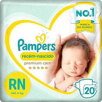 Pañales Pampers Premium Care RN 20u