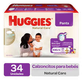 Pañales Huggies Natural Care XXG 34u