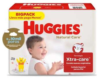 Pañales Huggies Natural Care XXG 58u