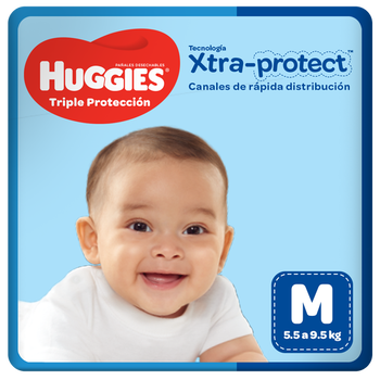 Pañales Huggies Triple Protección M 56u