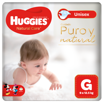 Pañales Huggies Natural Care G 52u