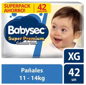 Pañales Babysec Super Premium XG 42u