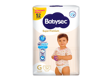 Pañales Babysec Super Premium G 52u