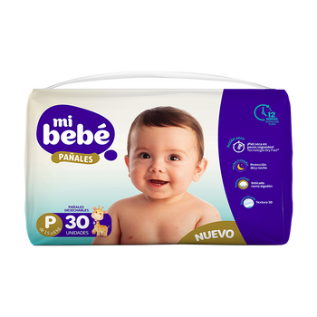 Pañales Mi bebe P 30u 