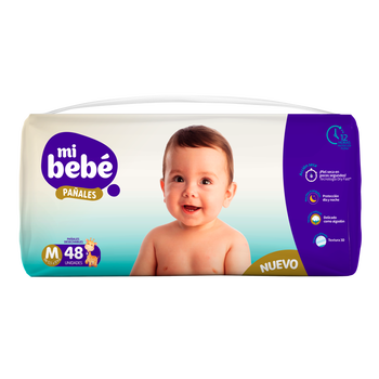 Pañales Mi Bebe M 48u